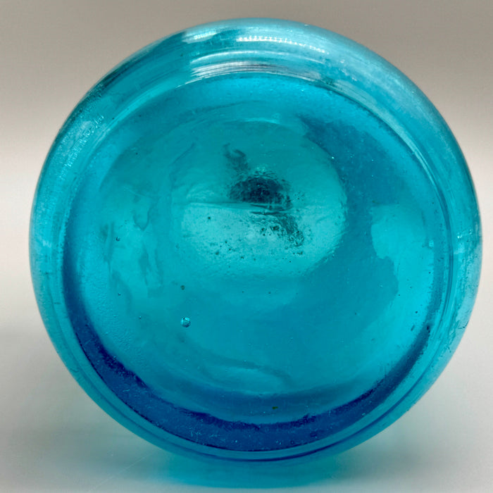 Frigor Siena seltz sifone vetro azzurro 1900 ca