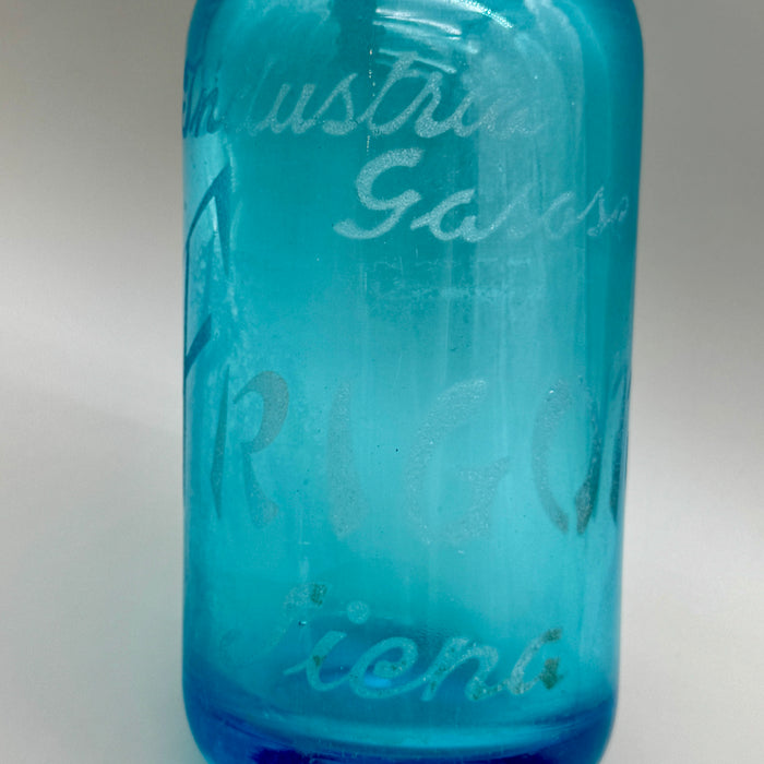Frigor Siena seltz sifone vetro azzurro 1900 ca