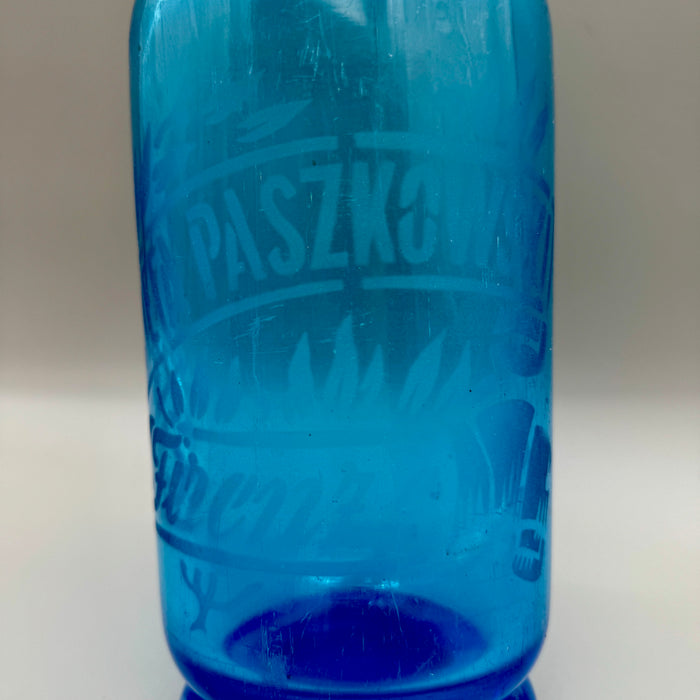 Paszkowski Firenze seltz sifone XL vetro blu 1900 ca