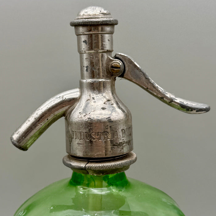 Nuova Fabbrica Acque Gasose Siena seltz sifone vetro verde 1930 ca