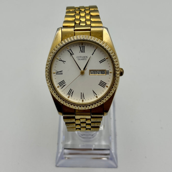 Citizen ref. 6101 GN-4W-S orologio quarzo acciaio 34 mm 1990 ca