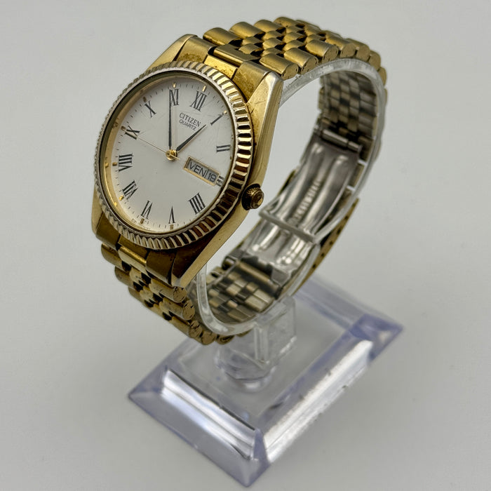 Citizen ref. 6101 GN-4W-S orologio quarzo acciaio 34 mm 1990 ca