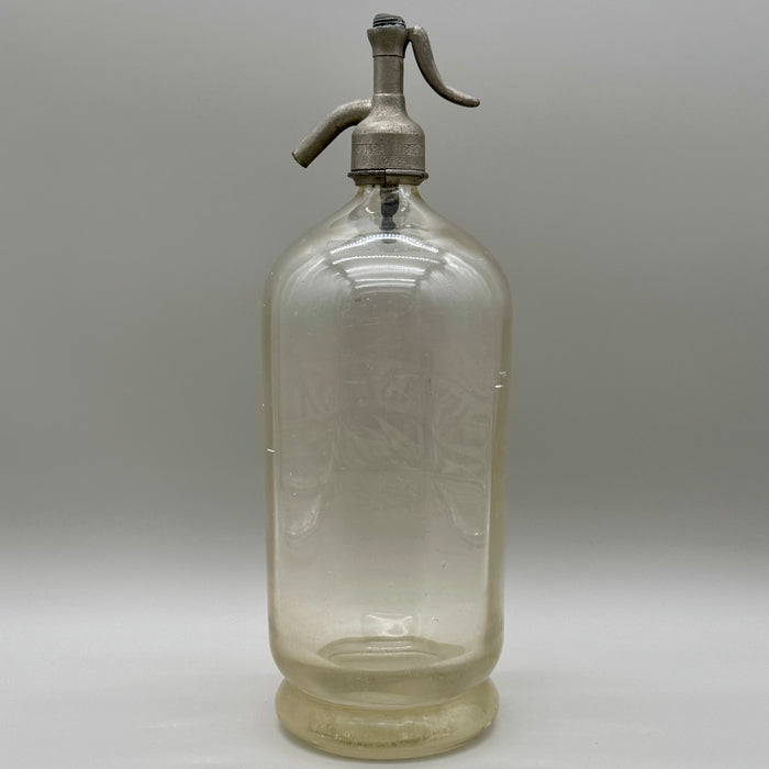 Paszkowski Firenze seltz sifone XL vetro trasparente 1900 ca