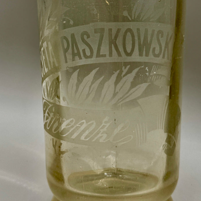 Paszkowski Firenze seltz sifone XL vetro trasparente 1900 ca
