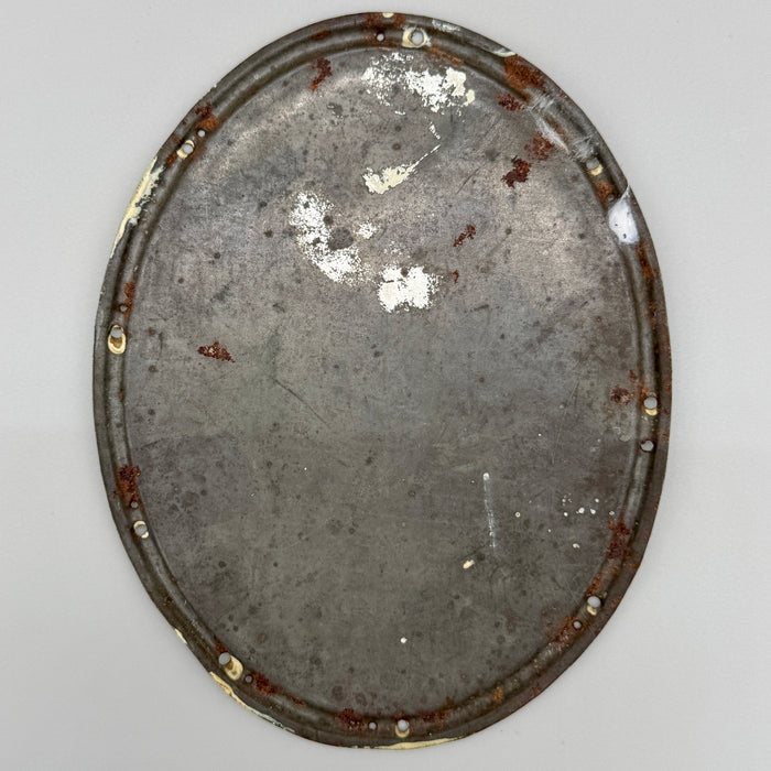 Placca religiosa Madonna con Bambino in latta dipinta fine XIX sec.