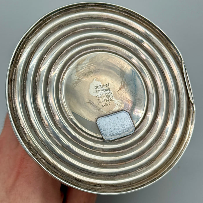 Portacandele Gorham ref. 667 coppia in argento Sterling Silver USA 1980 ca