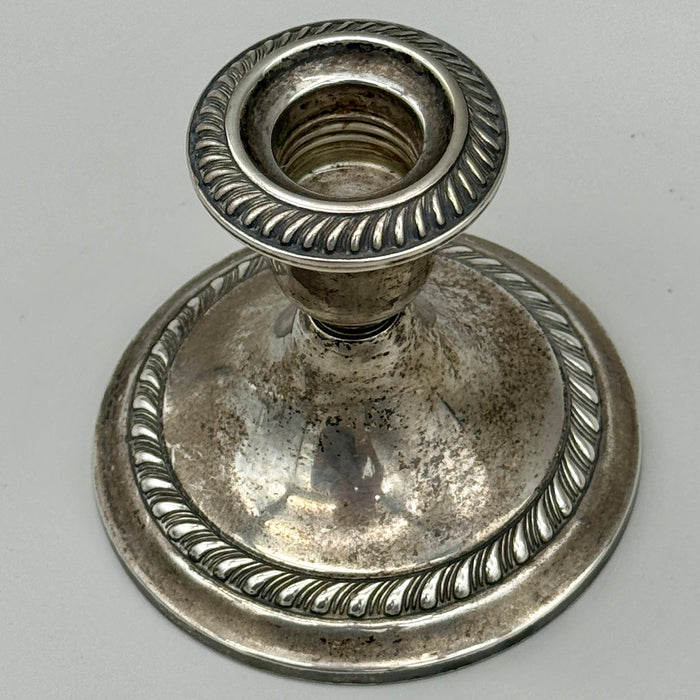 Portacandele Gorham ref. 667 coppia in argento Sterling Silver USA 1980 ca
