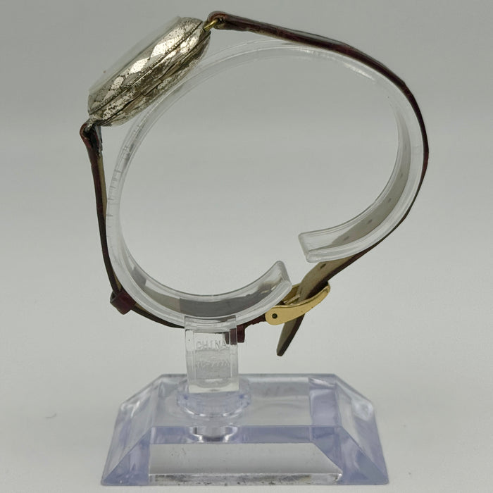 Remontoir orologio meccanico argentato 29 mm 1910 ca