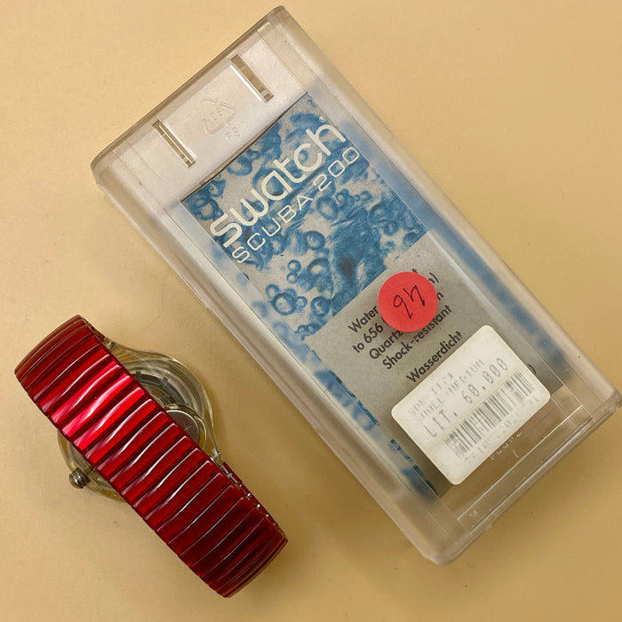 Swatch "Scuba Red Marine" SDK 114 orologio quarzo 38 mm Swiss 1994