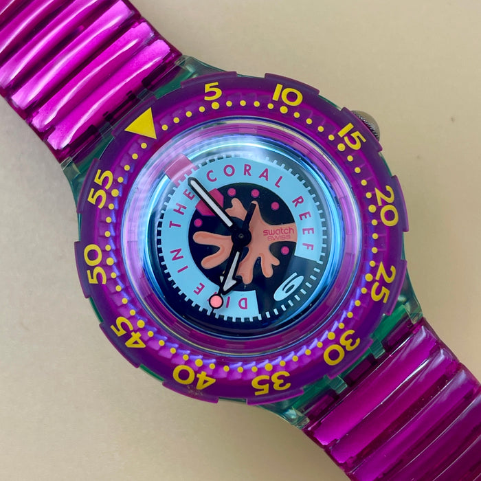 Swatch "Scuba Cherry Drops" SDG 102 orologio quarzo 38 mm Swiss 1993