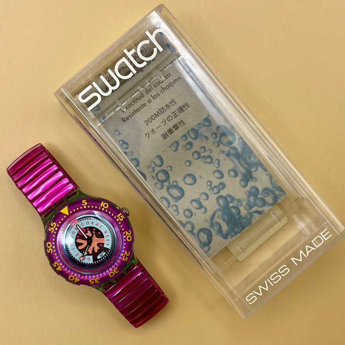 Swatch "Scuba Cherry Drops" SDG 102 orologio quarzo 38 mm Swiss 1993