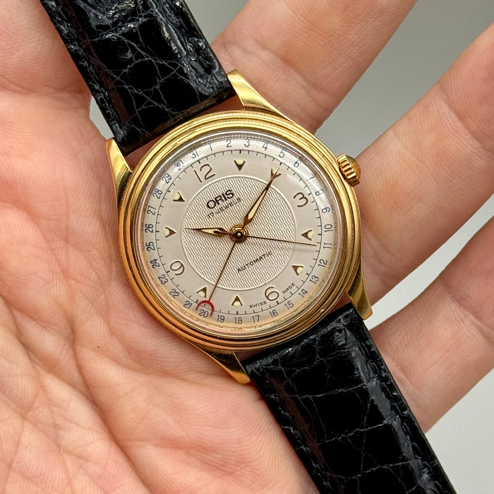 Oris Pointer Date orologio ref. 7403 automatico 34mm Swiss 1990 ca
