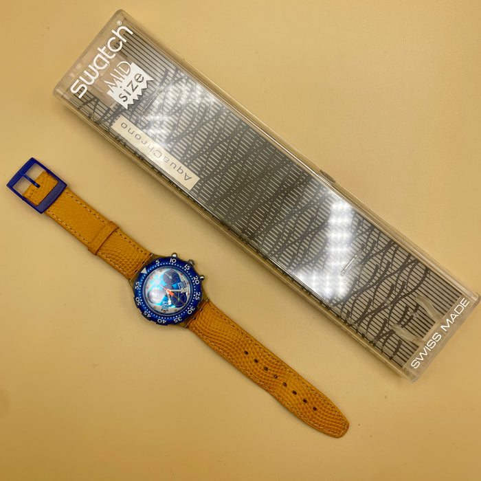 Swatch "Scuba Orange Juice" SEK 104 orologio quarzo 37 mm Swiss 1995