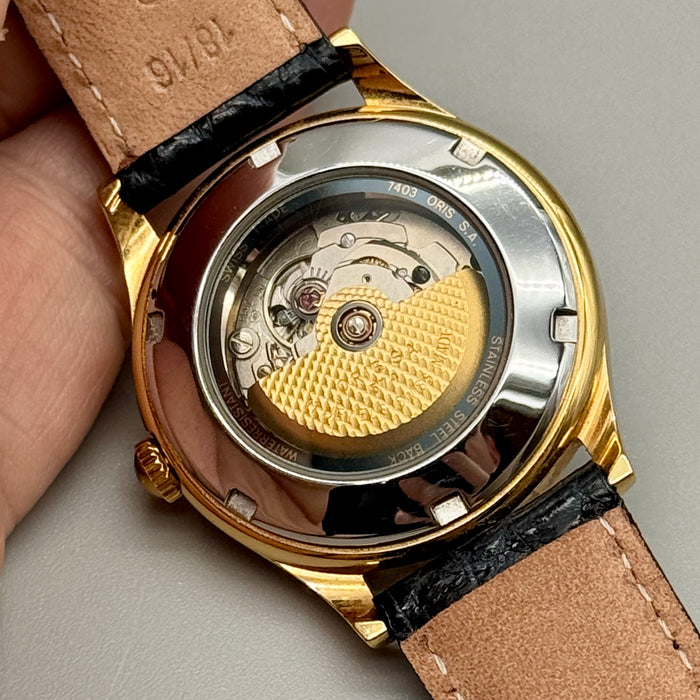 Oris Pointer Date orologio ref. 7403 automatico 34mm Swiss 1990 ca