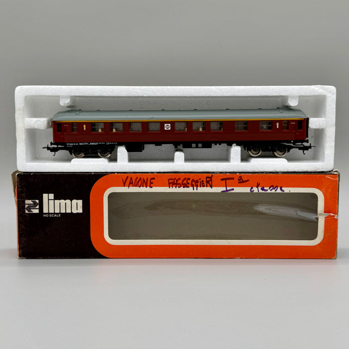 Lima 9141 modellino scala H0 treno vagone passeggeri con scatola 1980 ca