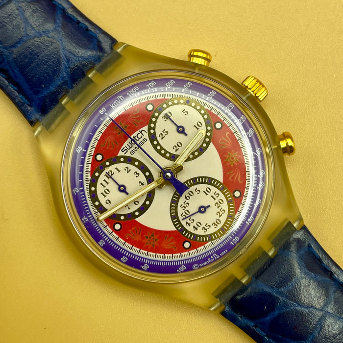Swatch "Chrono Ocean Breeze" SCK 107 orologio quarzo 37 mm Swiss 1994