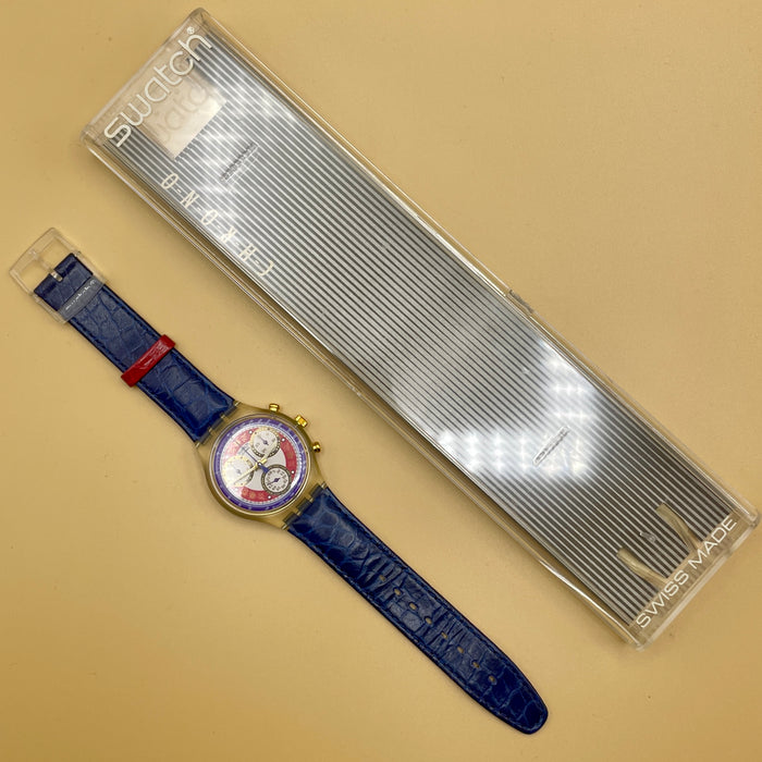 Swatch "Chrono Ocean Breeze" SCK 107 orologio quarzo 37 mm Swiss 1994