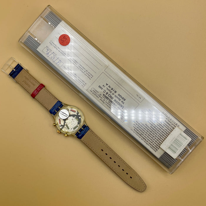 Swatch "Chrono Ocean Breeze" SCK 107 orologio quarzo 37 mm Swiss 1994