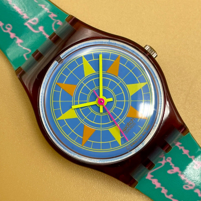 Swatch "Lady Compass" LV 100 orologio quarzo 25 mm Swiss 1991