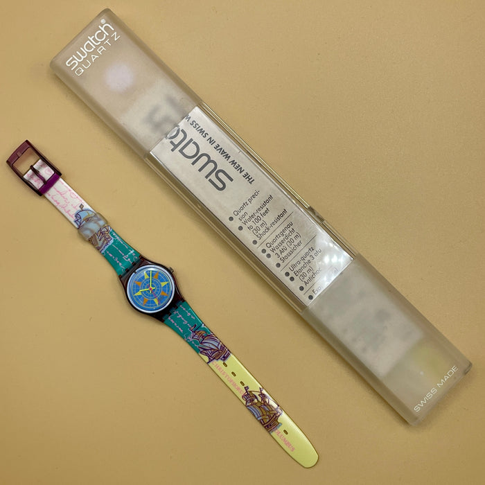Swatch "Lady Compass" LV 100 orologio quarzo 25 mm Swiss 1991