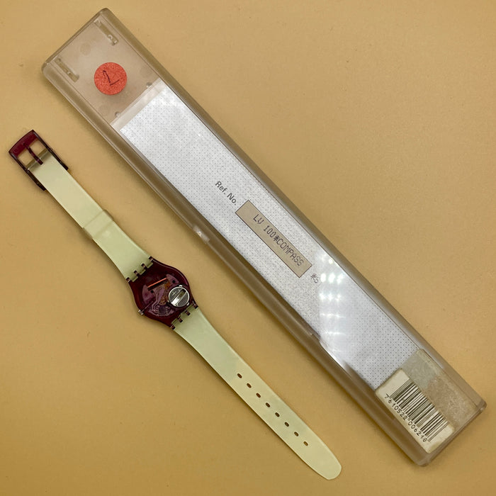 Swatch "Lady Compass" LV 100 orologio quarzo 25 mm Swiss 1991