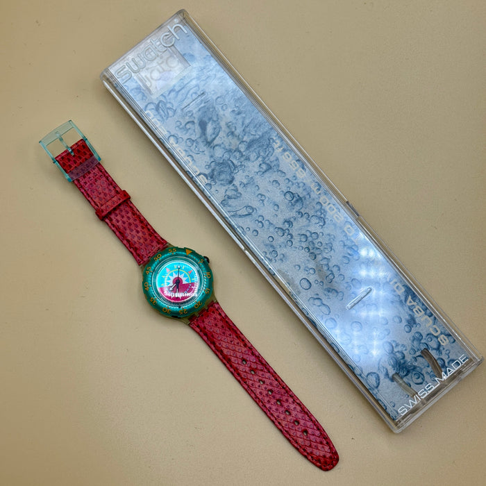Swatch "Scuba Tipping Compass" SDK 111 orologio quarzo 37 mm Swiss 1993