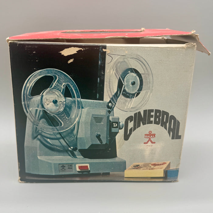 Proiettore Cinebral 8mm funzionante con scatola e pellicole 1970 ca