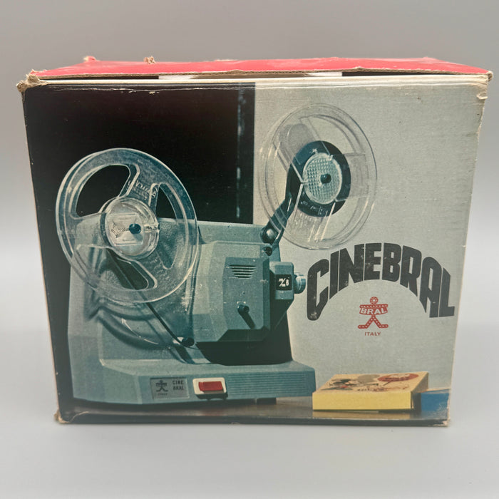Proiettore Cinebral 8mm funzionante con scatola e pellicole 1970 ca