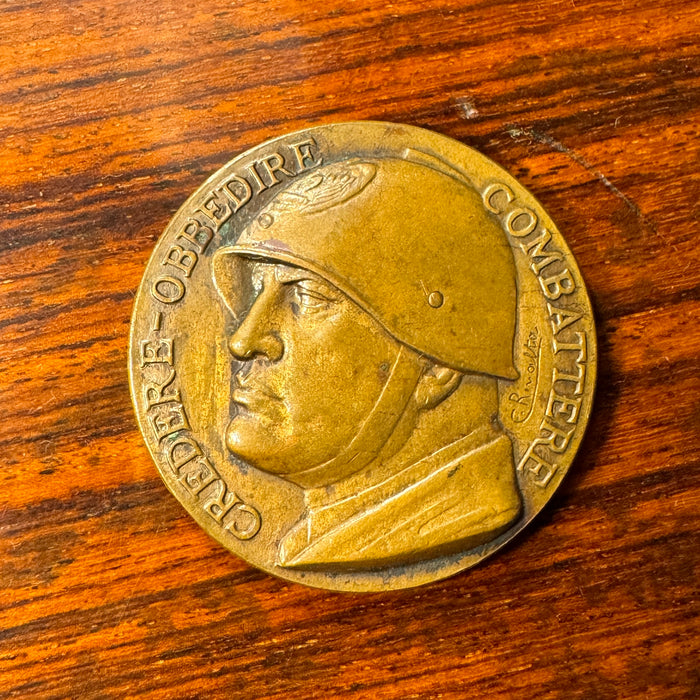 Medaglia Ventennio Credere Obbedire Combattere Trento 1935