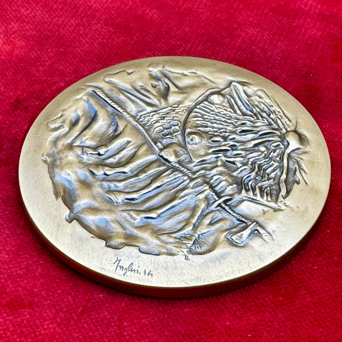 Medaglia del Palio di Siena bronzo 70 mm Alberto Inglesi 2014
