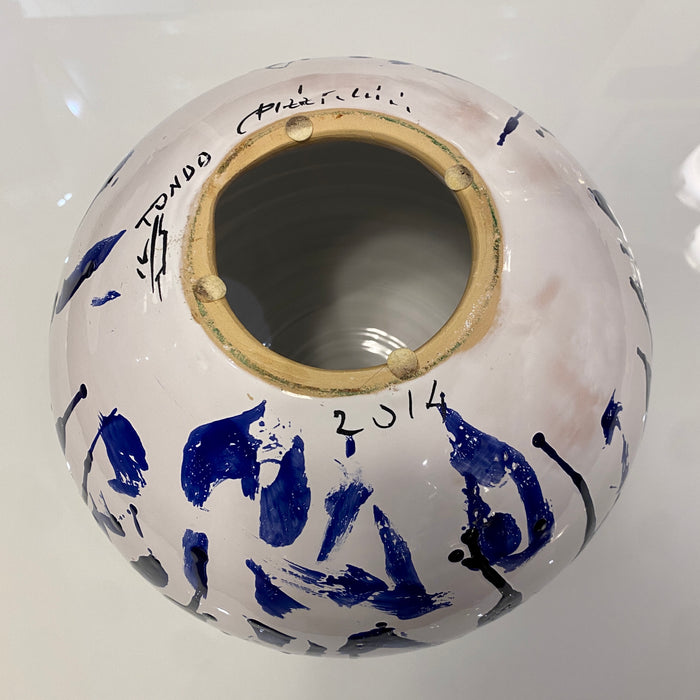 Carlo Pizzichini - "Il Tondo (bianco blu)" - ceramica refrattaria - 2014