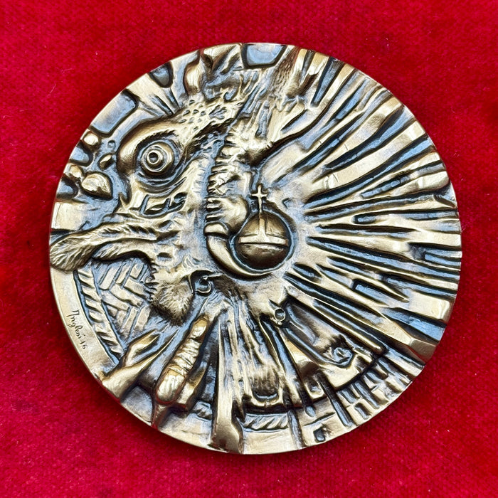 Medaglia della Nobile Contrada dell' Aquila bronzo 70 mm Alberto Inglesi 2016