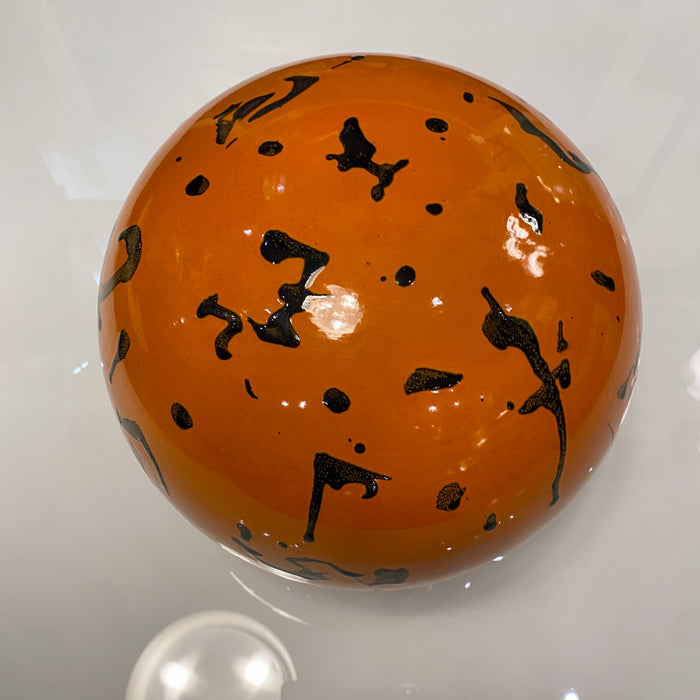 Carlo Pizzichini - "Il Tondo (arancione nero) - ceramica refrattaria - 2014