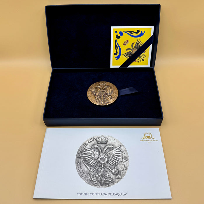 Medaglia della Nobile Contrada dell' Aquila bronzo 70 mm Alberto Inglesi 2016