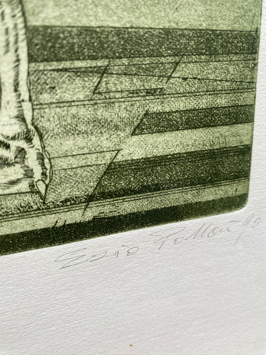 Ezio Pollai - "Nobile Contrada dell'oca" - incisione su carta 99/250 - 1990