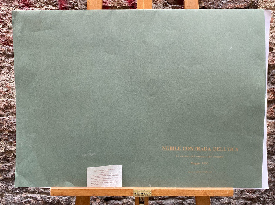 Ezio Pollai - "Nobile Contrada dell'oca" - incisione su carta 99/250 - 1990