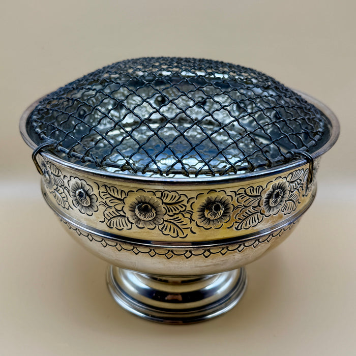 Rose Bowl ciotola da fiori Viners Ltd argento Sheffield UK 1980 ca