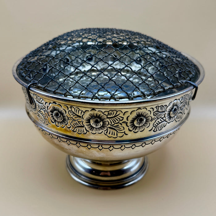 Rose Bowl ciotola da fiori Viners Ltd argento Sheffield UK 1980 ca