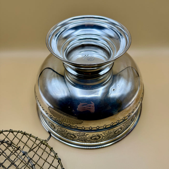 Rose Bowl ciotola da fiori Viners Ltd argento Sheffield UK 1980 ca