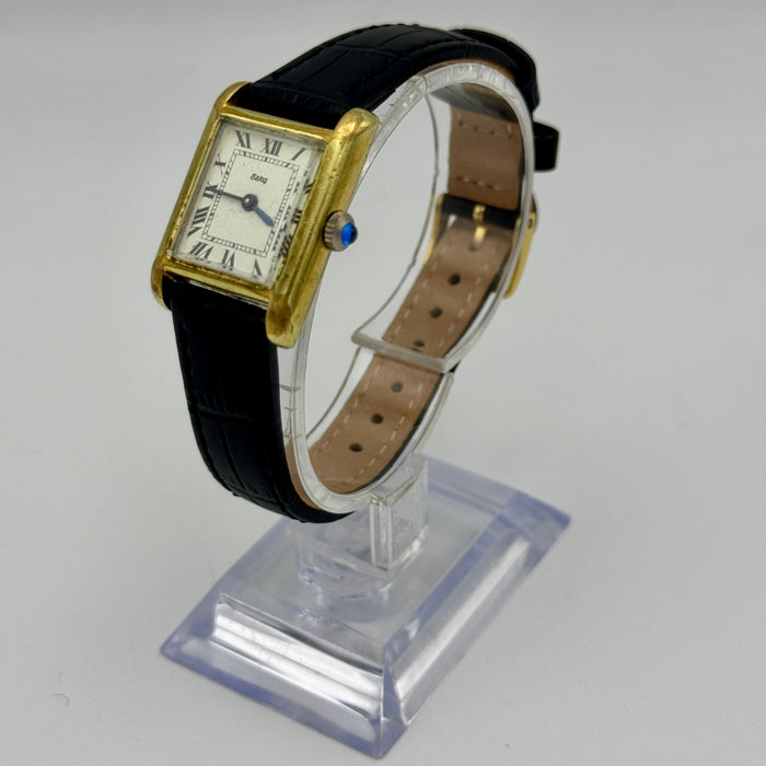 Eska orologio "tank" meccanico dorato 28 x 21 mm 1970 ca