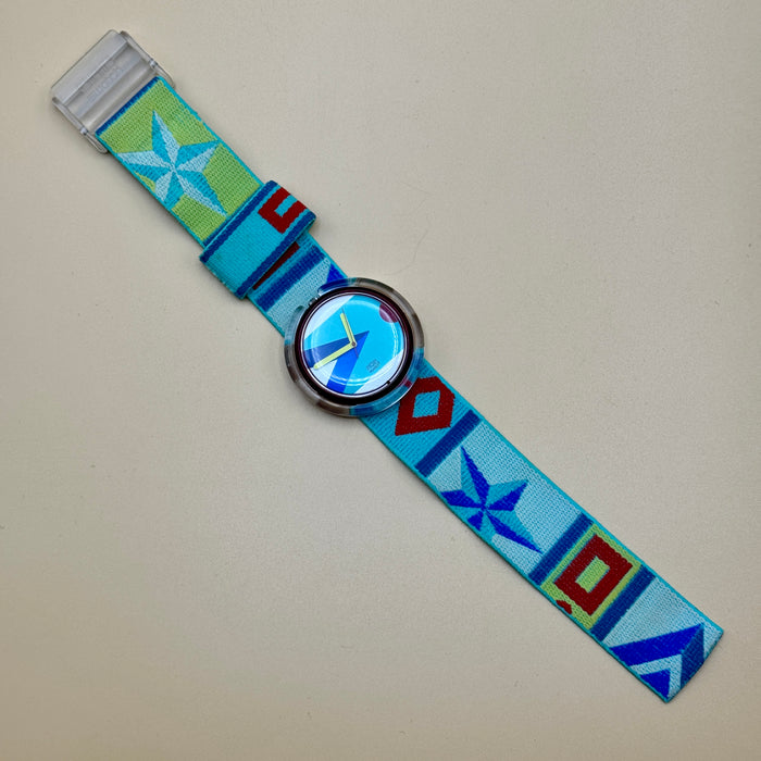 Swatch "Pop Caleidoscope" PWR 105 orologio quarzo 47 mm Swiss 1990