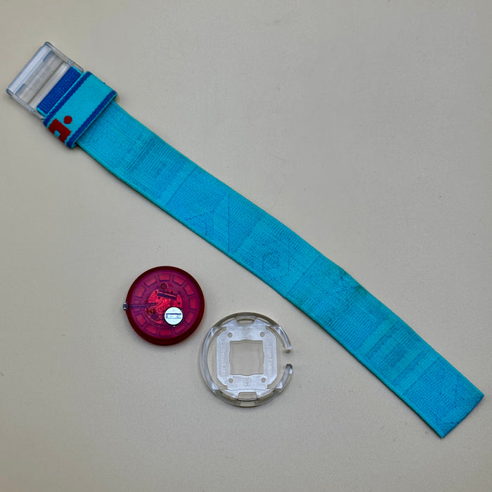 Swatch "Pop Caleidoscope" PWR 105 orologio quarzo 47 mm Swiss 1990