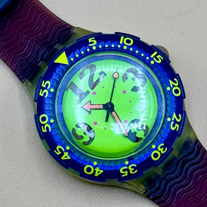 Swatch "Scuba Spray Up" SDN 103 orologio quarzo 38 mm Swiss 1992