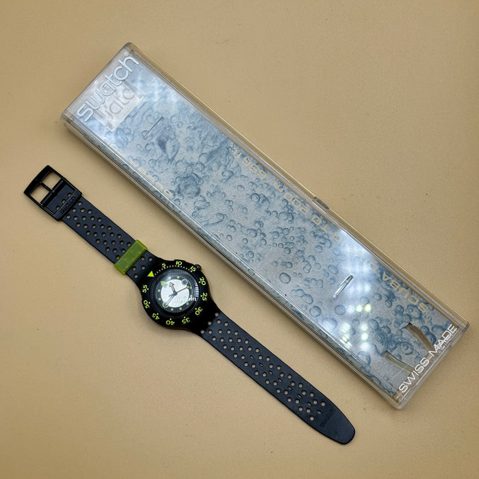 Swatch "Scuba Shamu Black Wave" SDB 102 orologio quarzo 38 mm Swiss 1992