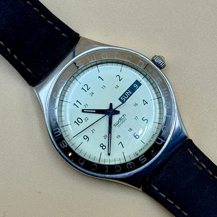 Swatch "Irony Big Pergamena" CYGS 708 orologio quarzo 37 mm Swiss 1997