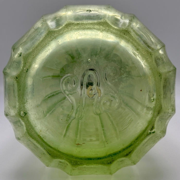 Seltz sifone Ercole Monelli Sassuolo vetro verde Italia 1930 ca