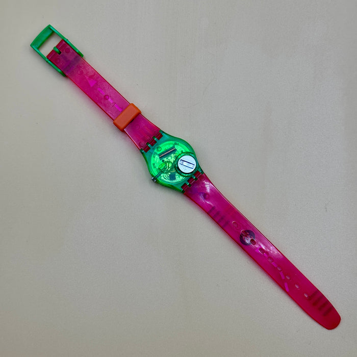 Swatch "Lady Saturing" G 108 orologio quarzo 24 mm Swiss 1991