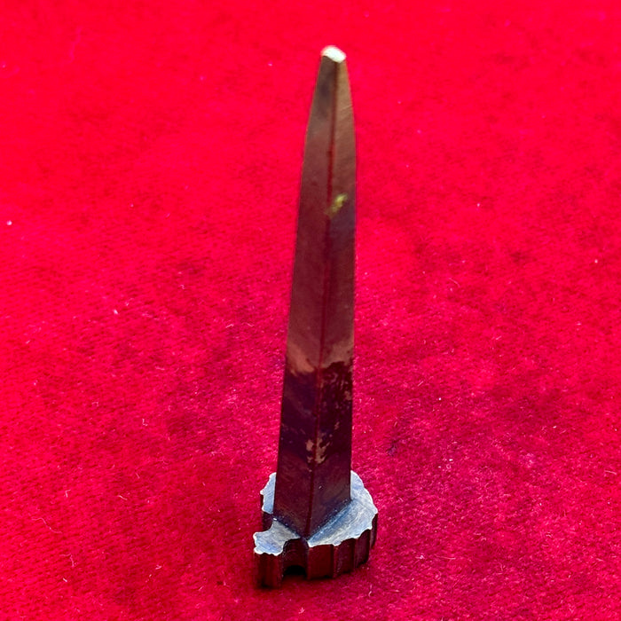 Punzone da pelle Nobile Contrada del Nicchio artigianale ottone 1970 ca