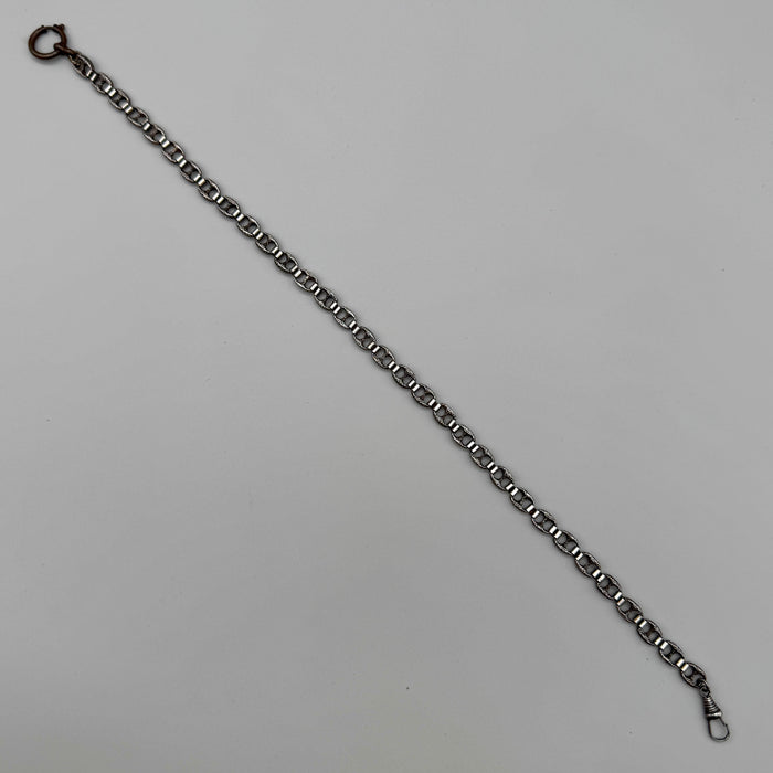 Catena orologio tasca metallo maglia marina Italia 1950 ca