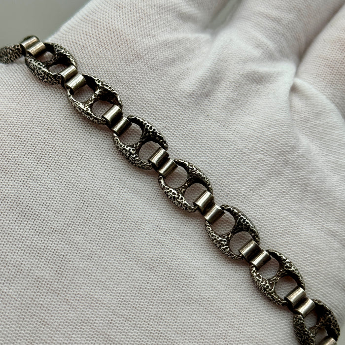 Catena orologio tasca metallo maglia marina Italia 1950 ca
